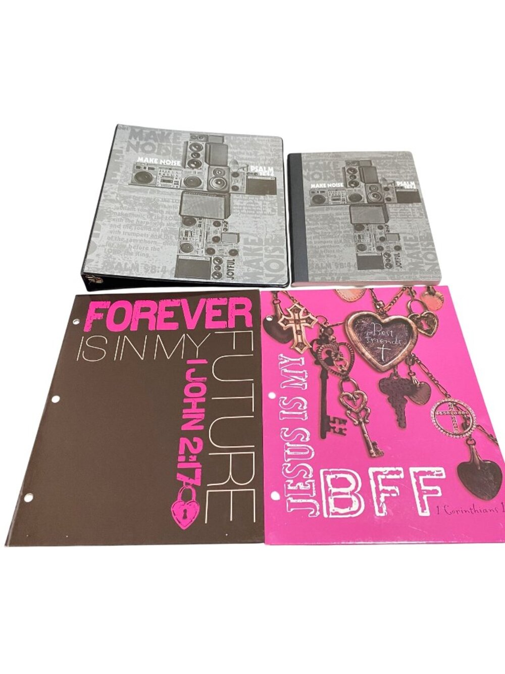 DaySpring Christian School Supplies Binder Notebook Folder Set Faith Bible Verse